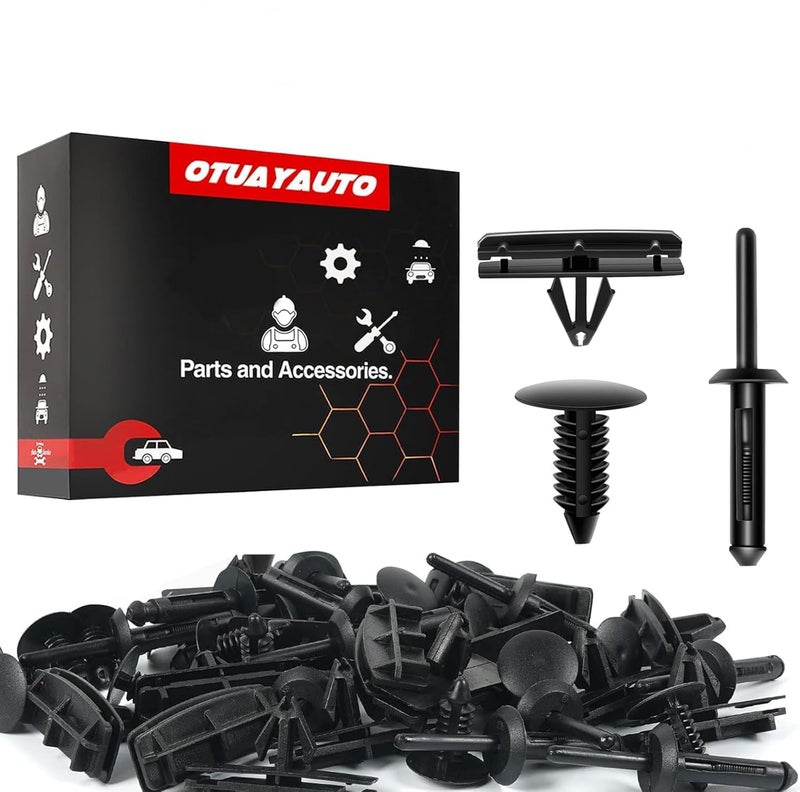 3 in 1 PushType Plastic Rivets for Jeep Wrangler  OTUAYAUTO Fastener Retainer Clips Replacement for 20072022 Jeep Wrangler JK JL  20052010 Grand Cherokee Liberty  Nylon Fender Bumper Clips